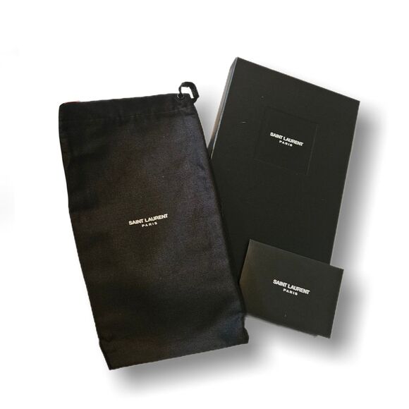 Saint Laurent Authentic Black Leather Long Continental Zippy Wallet w/ Box & Bag - Picture 9 of 10
